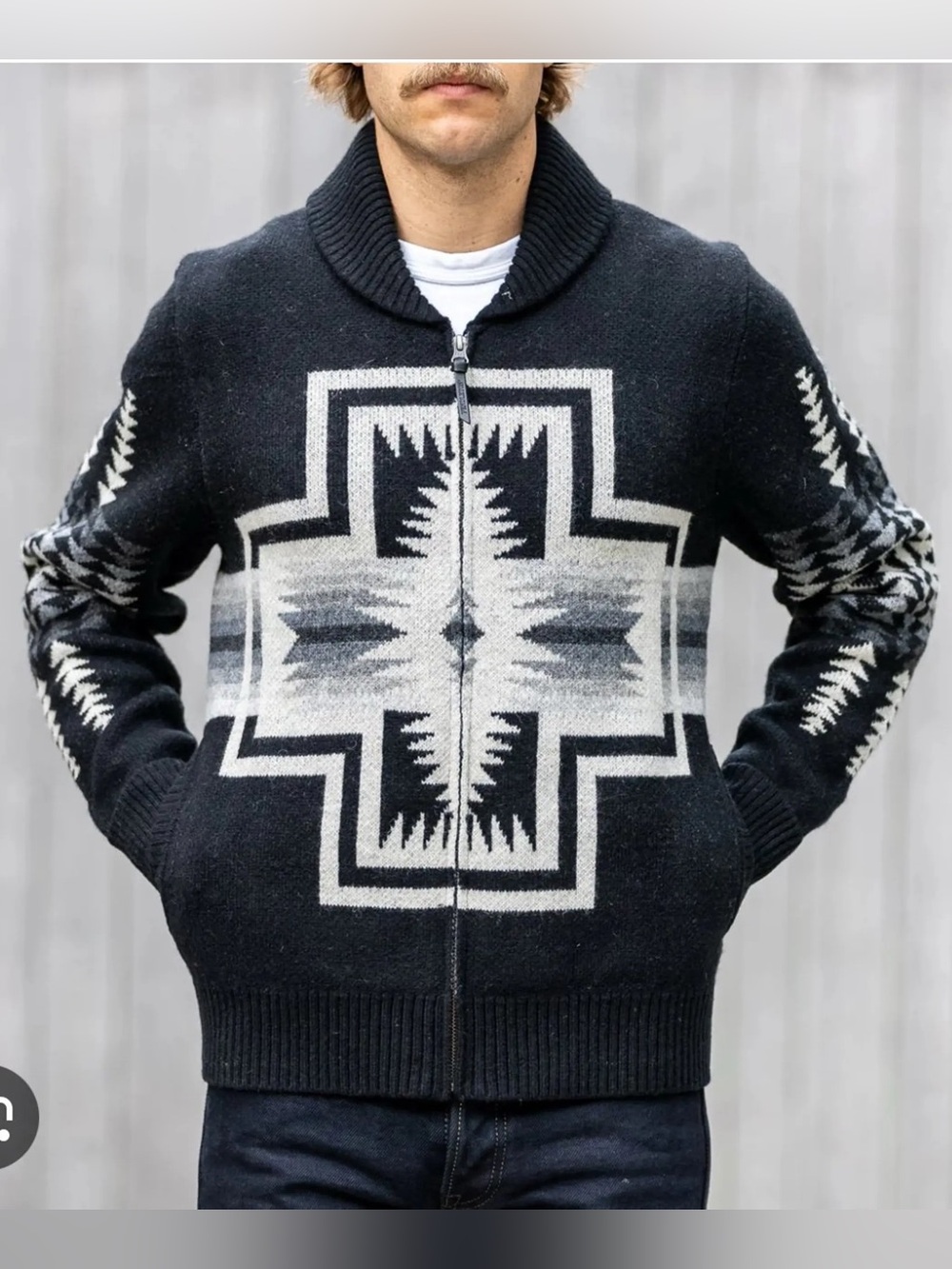 Pendleton Full Zip Cardigan Sweaters Sz XXL 100% Lams Wool
(Jul A-1)